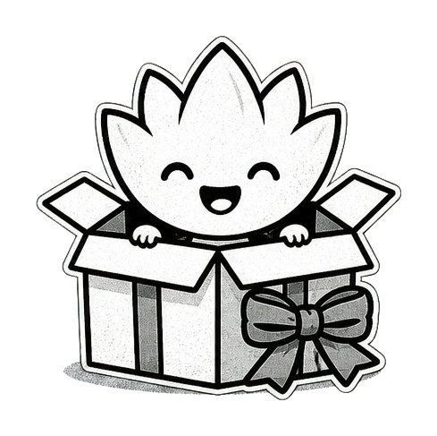 Kicking sort d'une boîte cadeau